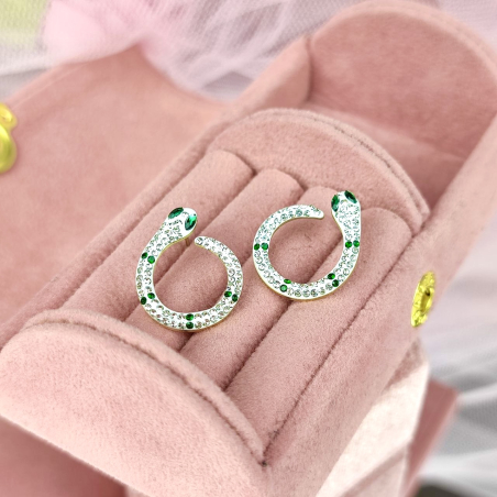 Kolczyki sztyfty żmija...