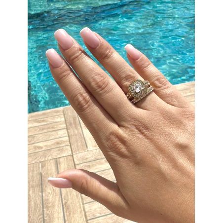 Pierścionek kryształ duży...