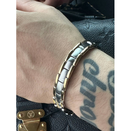 Bransoletka męska srebrno...