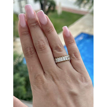 Pierścionek bagieta srebrna...