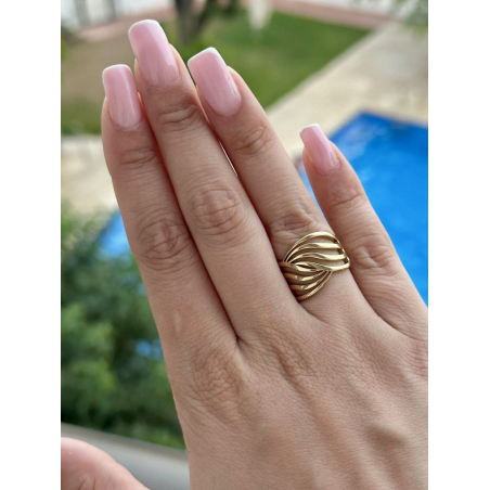 Pierścionek zawijas paski...