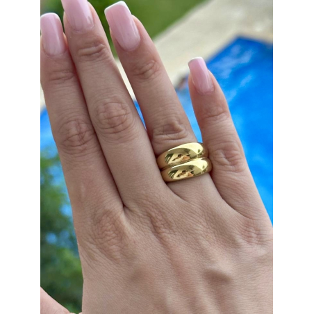 Pierścionek wypukłe paski...