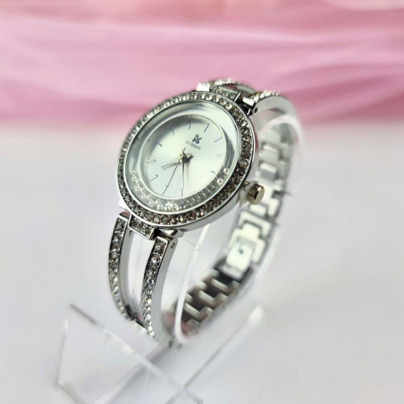 zegarek srebrny cyrkonie...