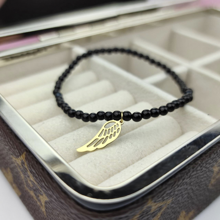 bransoletka czarne paciorki...