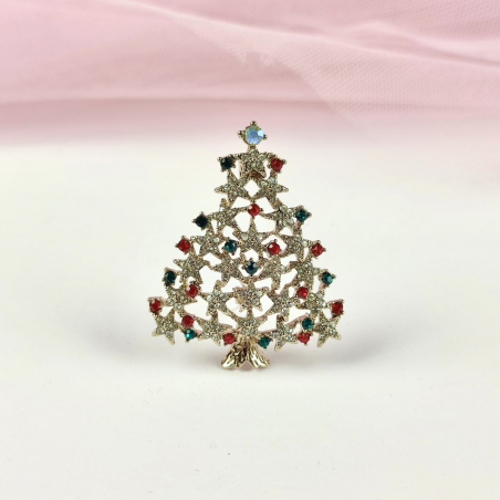 broszka świąteczna choinka
