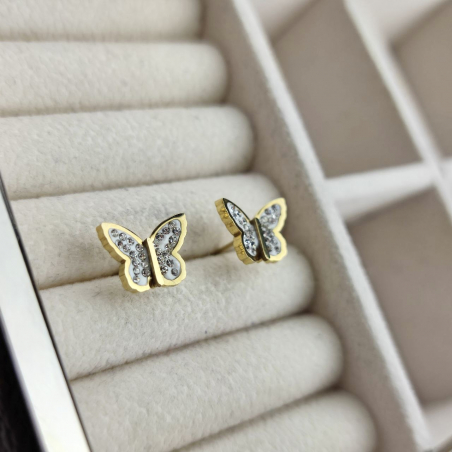 kolczyki sztyfty motylki...